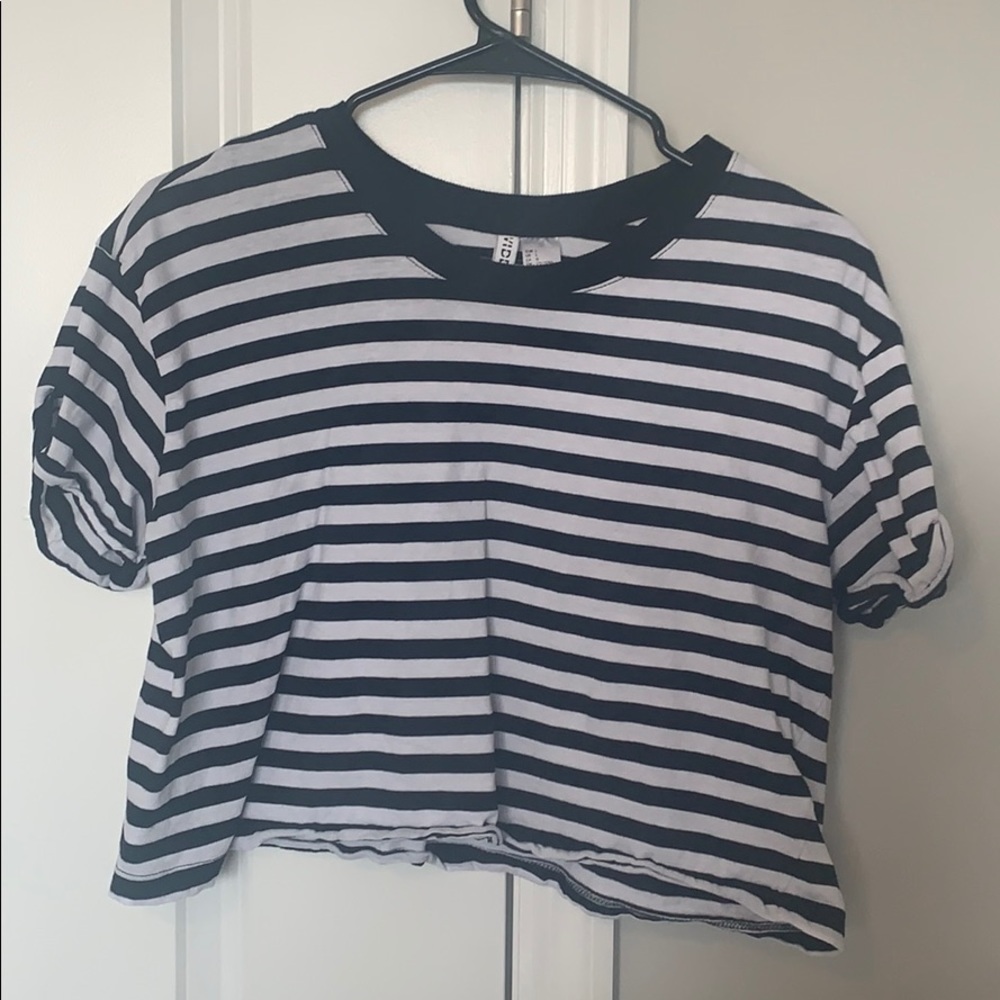 Striped cropped top